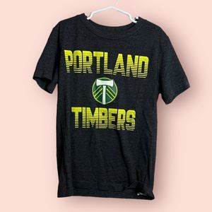Portland Timbers MLS Boys T-Shirt Sz 6-7 50/50 Blend